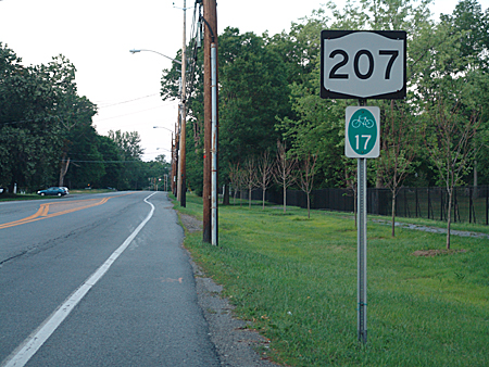 Cyclists avoid this particular route. Too busy. Too dangerous. In a mile the minimal shoulder disappears altogether. Better LEGAL routes go all around it.