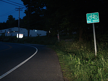 Most cyclists will have gone 4 to 8 miles on this road before coming upon this sign.